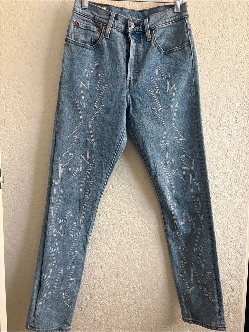 Levi's Light Blue Skinny Jeans with White Contrast Stitching